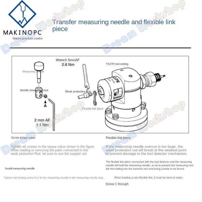 Imagem -05 - Renishaw-sonda Fraca Guarda Bar Colisão Rod Ferramenta Ots Medidor de Ajuste Acessórios Rod Parafuso Ts27r a- 50035171