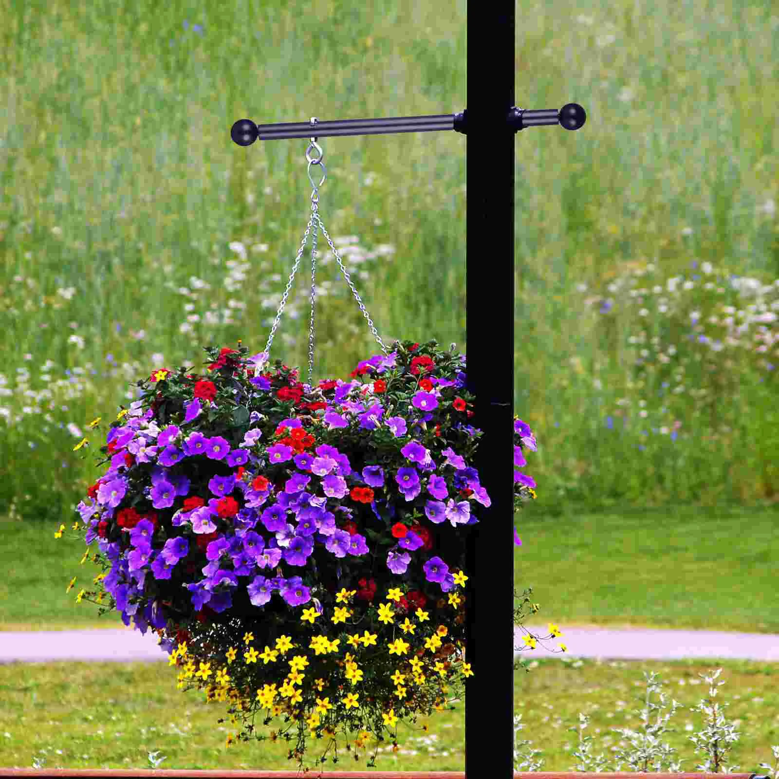 Headlamp Garden Light Crossbar Solar Power Lights for Outdoors Post Arm Rest Rods Flagpole Poles