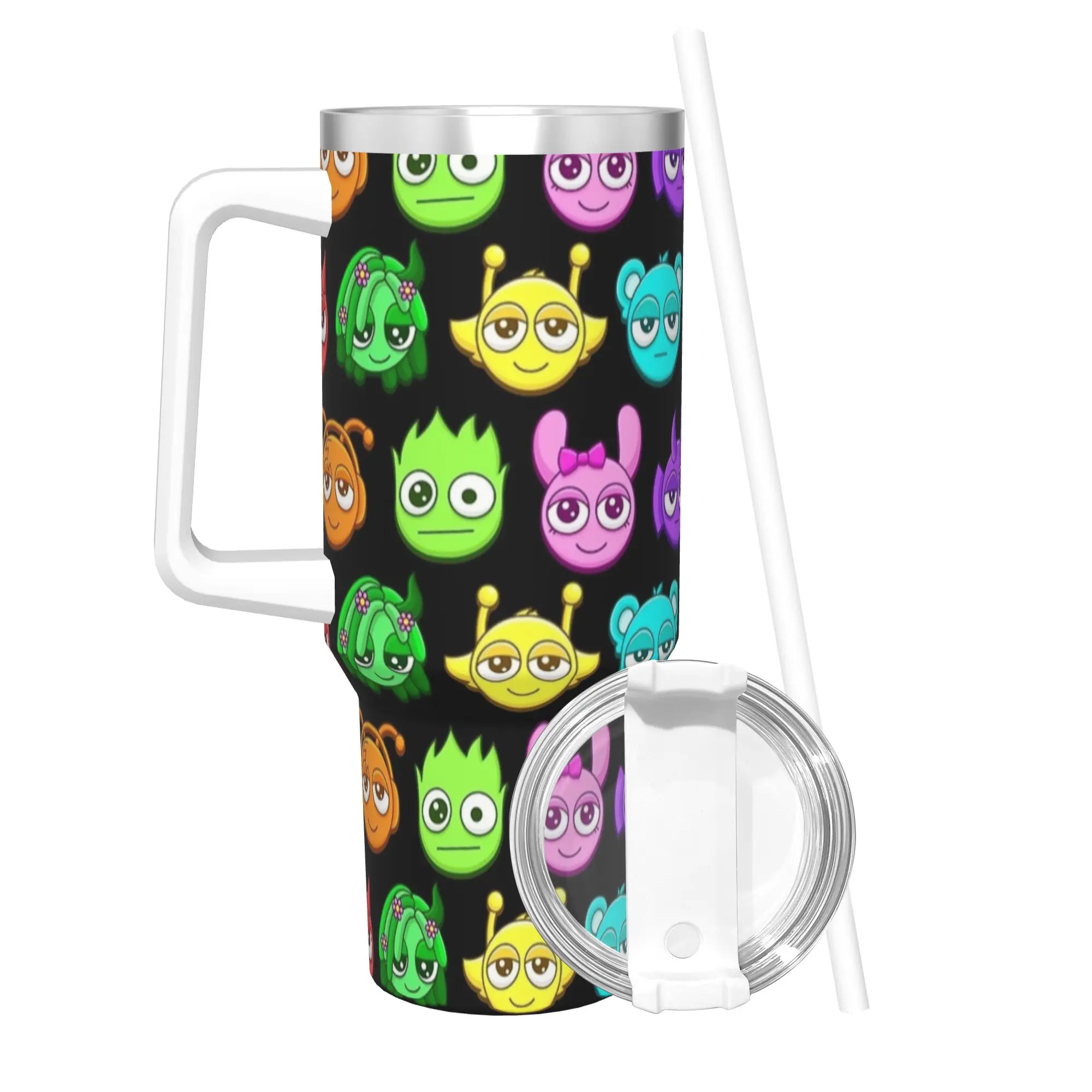 40OZ Stainless Steel Tumbler Cartoon Sprunki Game Thermal Cups  Portable Cold and Hot Car Mugs Driving Water Bottle
