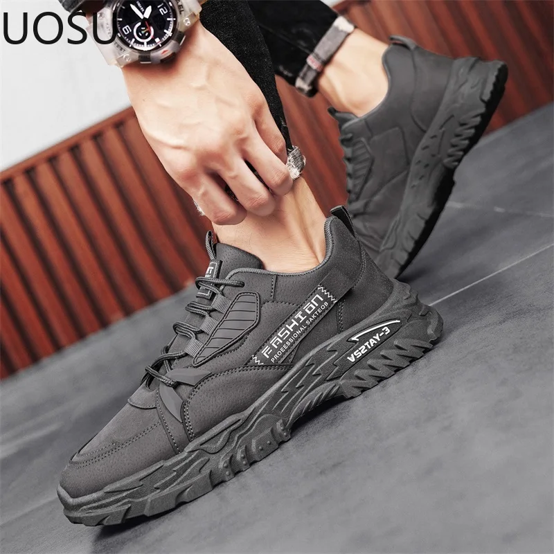 Men Vulcanize Shoes Men\'s Sneaker 2024 Trendy All-match Lightweight Popular Model UOSU Explosive Style Men\'s Popular Model Shoe