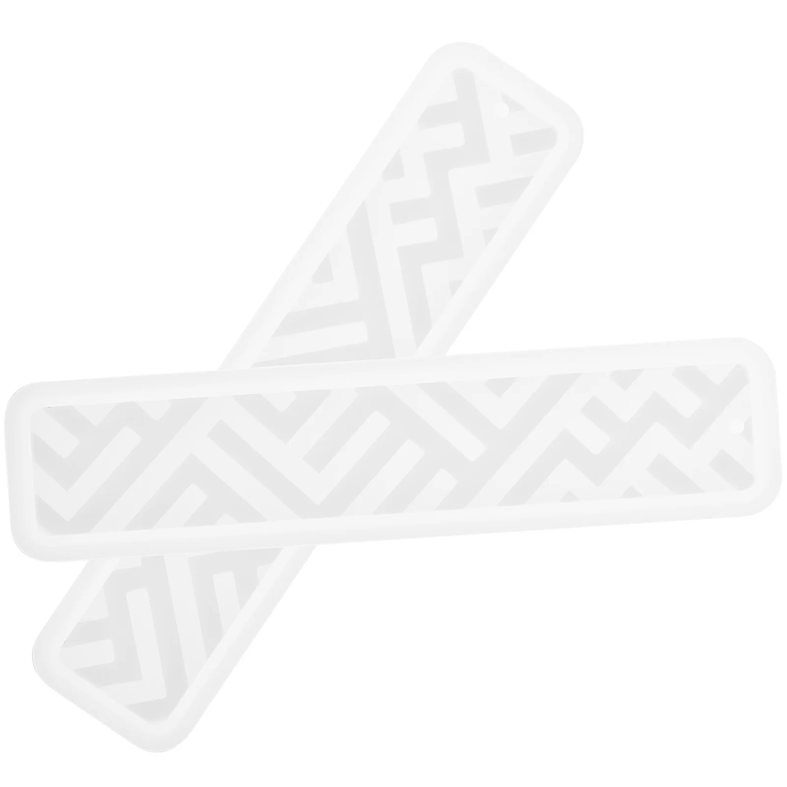 

2 Pcs Maze Bookmark Mould Self-making Mold Shiny Bookmarks Silicone Rectangle Shape Silica Gel Molds Marker for Resin