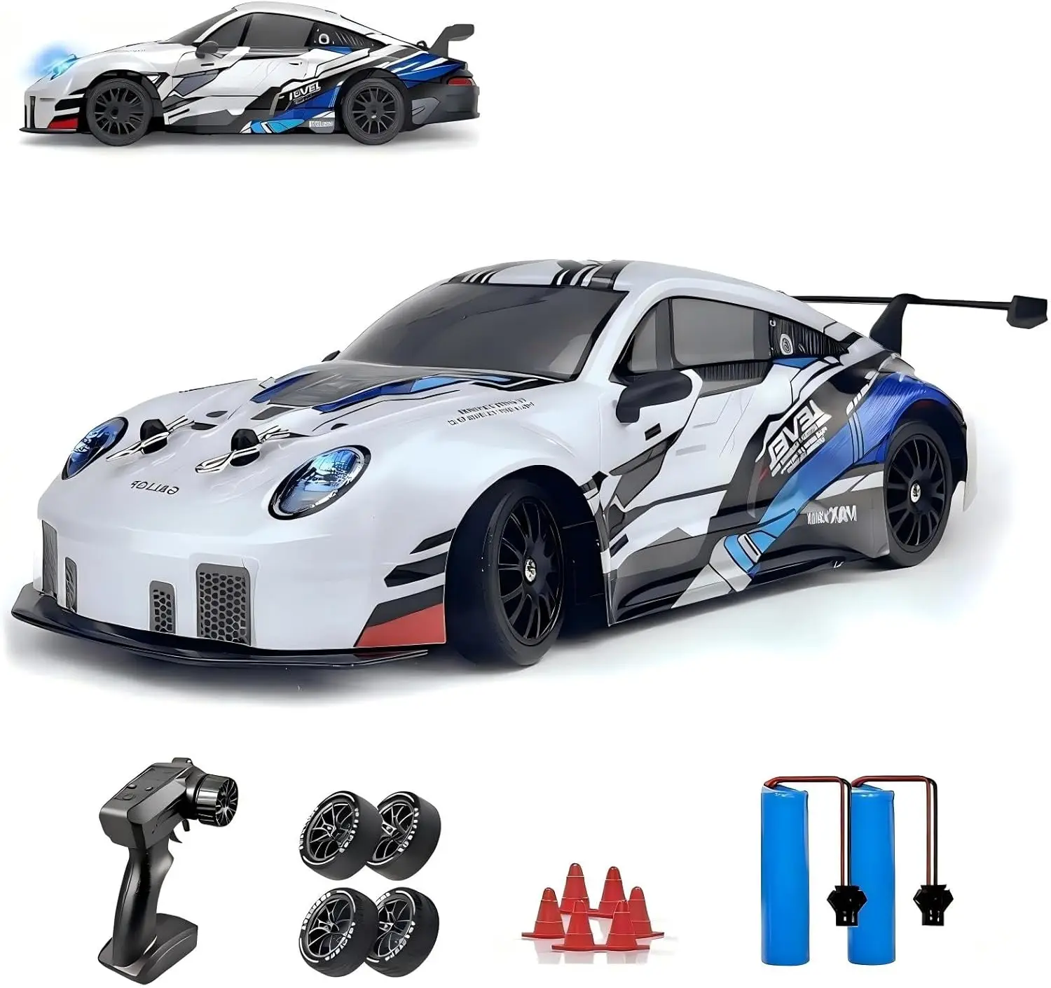 

Радиоуправляемая дрифт-машинка в масштабе 1:24 – высокая скорость 20 км/ч, полный привод, две батареи, более 50 минут игры, пульт 2,4 ГГц –