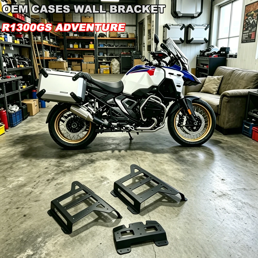 Transform Your Garage! Wall Bracket For BMW R1300GS Adventure OEM Cases Durable Space-Saving Keep Your Cases Safe Tidy