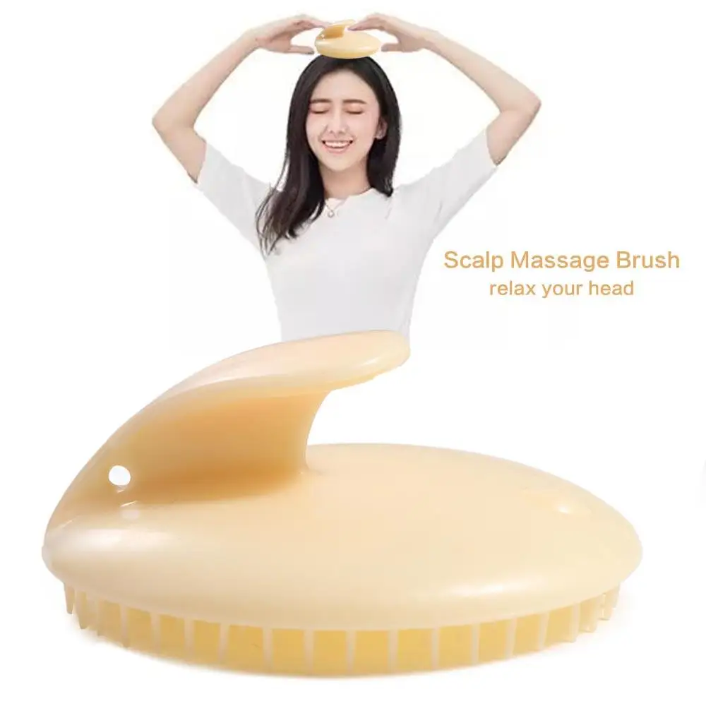 

Ручная мягкая массажная щетка для кожи головы, влажный и сухой уход за кожей головы, расческа для мытья волос, портативная щетка для душа для удаления перхоти, подарки