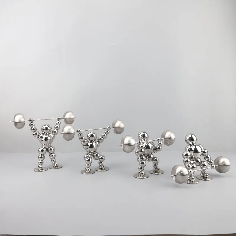 Hercules Model, Weightlifter Metal Ornament, Desktop Decoration Office, Living Room Home Desktop Ornament