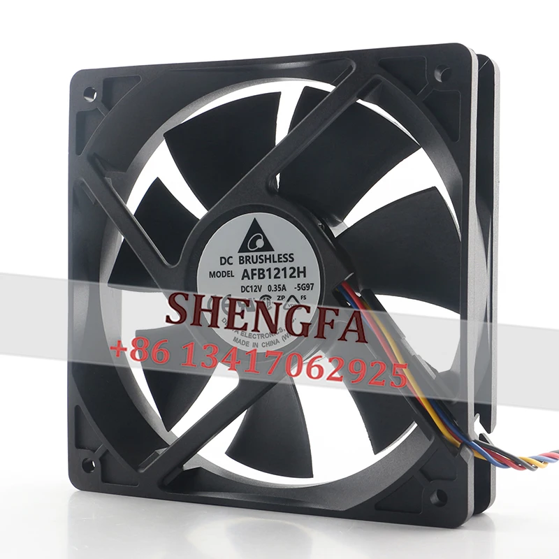 Delta DC12V 0.35A 120x120x25MM Cooling Fan 12CM Speed Regulation Power Supply Computer Host 12025 AFB1212H-5G97
