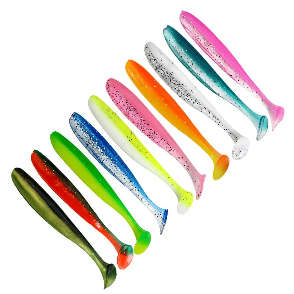 

Soft Bionic EEL Fishing Lures, Bass Fishing Lure, Rubber, Silicone, PVC, Swim Baits for Saltwater and Freshwater, 10 Pcs