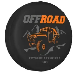 Custom 4X4 Off Road Extreme Adventure Spare Wheel Cover Universal for Hummer Trailer Custom Tire Protector 14