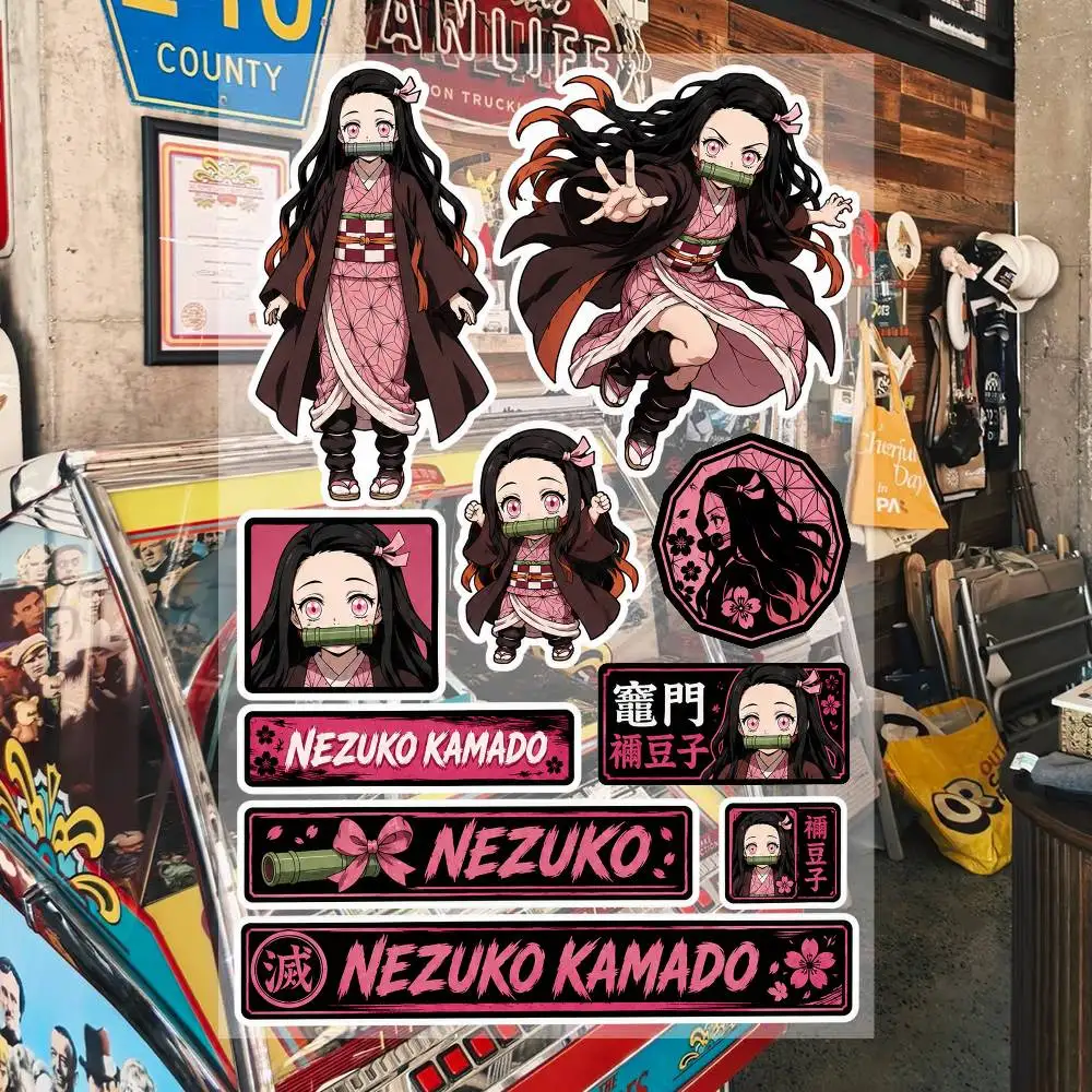 AnimeN-ezuko Ka-mado Ästhetische Graffiti Wasserfeste PVC-Aufkleber für Auto Motorrad Skateboard Helm Notizbuch