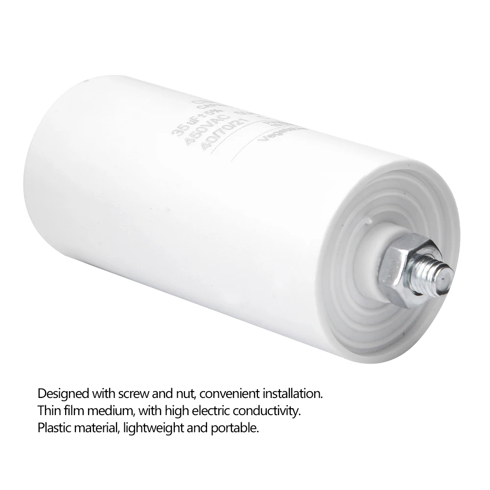 CBB60 450V 35uf Motor Start Run Capacitor with Screw Nut for Washing Machine Motor Run Capacitor Motor Start Capacitor