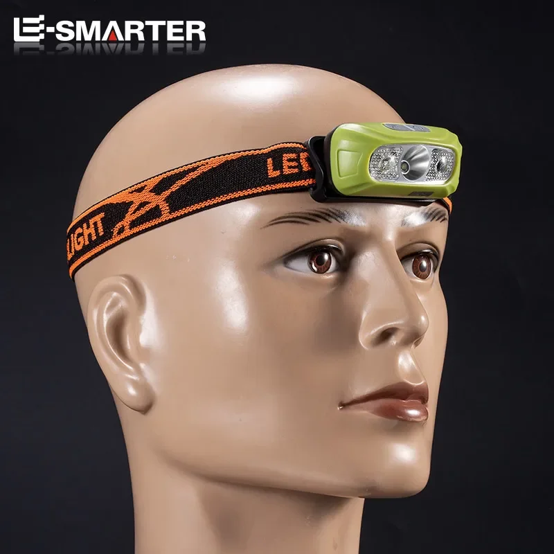 Portable Mini Sensor Headlamp LED Strong USB Rechargeable Head Light Flashlight Night Fishing Camping Headlights Front Lantern