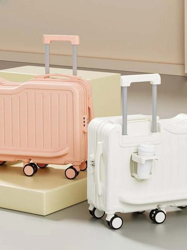 ユニセックス-20インチ-小型-パスワードロック付きスーツケース-子供が座れる-旅行用スーツケース-カジュアルトラベルスタイル-pc-abs素材-ホイール付き