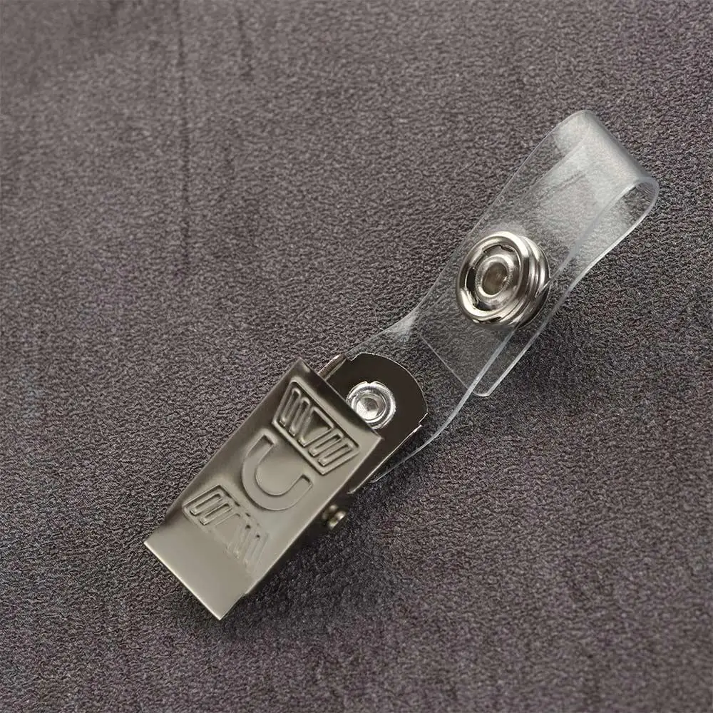 

High Quality Stainless Steel Anti-lost Lanyard Clips Binder Stationary Reel Key Name Tag Lanyard Clips