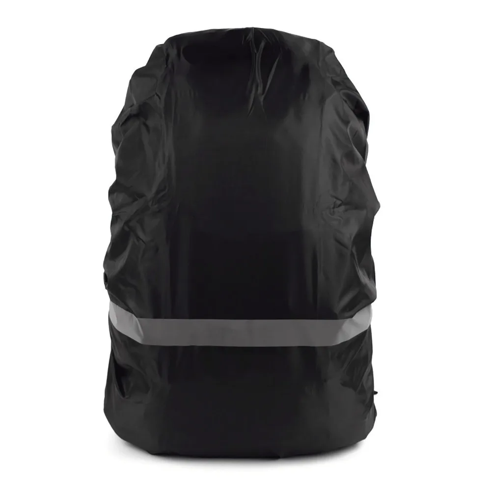 Waterproof Backpack Rain Cover Reflective Strip 210T Polyester Backpack Protector Portable Lightweight Outdoor Backpack Cover