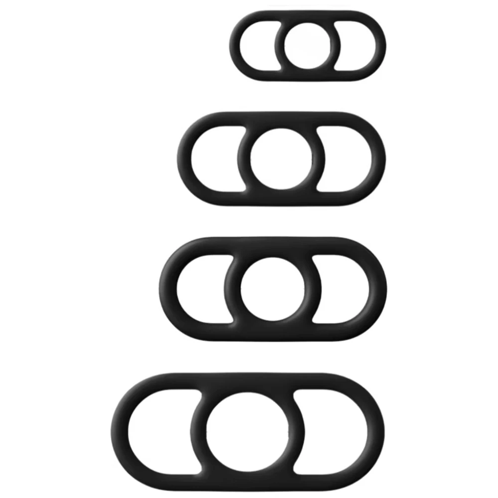 Three Hole Cock Rings Silicone Penis Sleeve Male Scrotum Restraint Stretcher Delay Ejaculation Sex Toys For Men Dick Enlargement