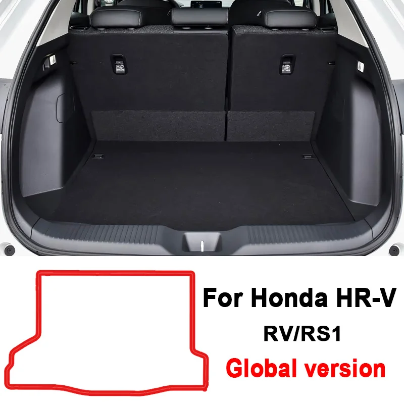 Custom For Honda HR-V RV RS1 2022~2026 Global version Leather Car Trunk Mat Cargo Cushion Liner Boot Rug Carpet Pad  Accessories