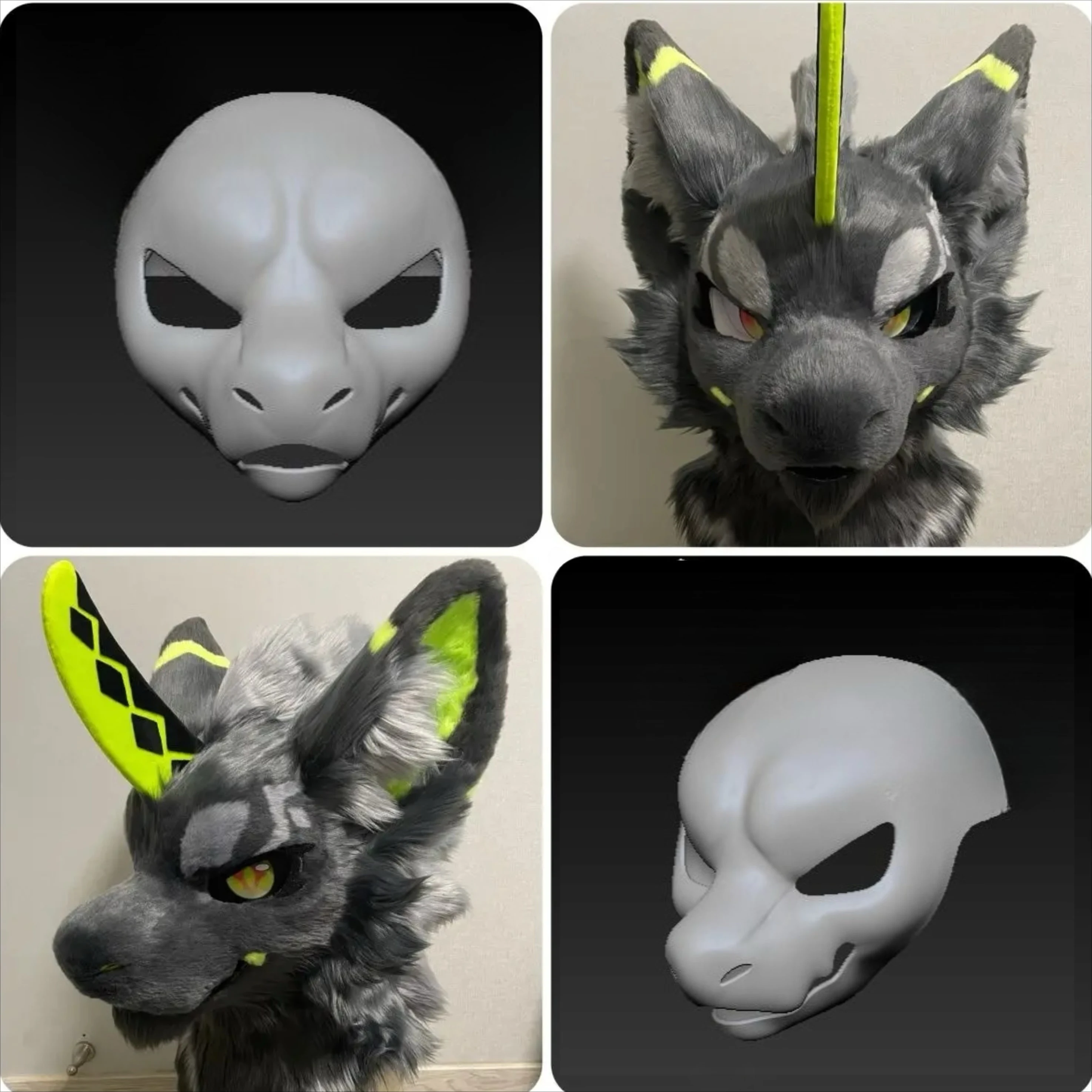 

Маска в американском стиле для 3D-печати, реалистичная, для фурсьюта, головной убор, аксессуары для костюмов фурри косплей, маска кигуруми