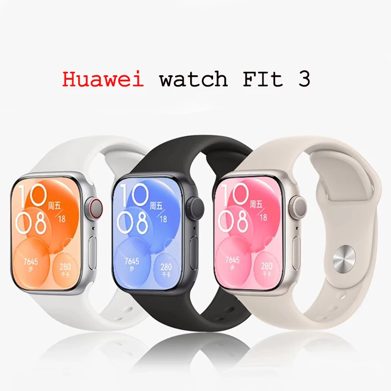 Bracelet à boucle en Silicone pour Huawei Watch Fit 4, accessoires de montre intelligente, Bracelet de Sport de remplacement pour Huawei Watch fit 3 4 pro