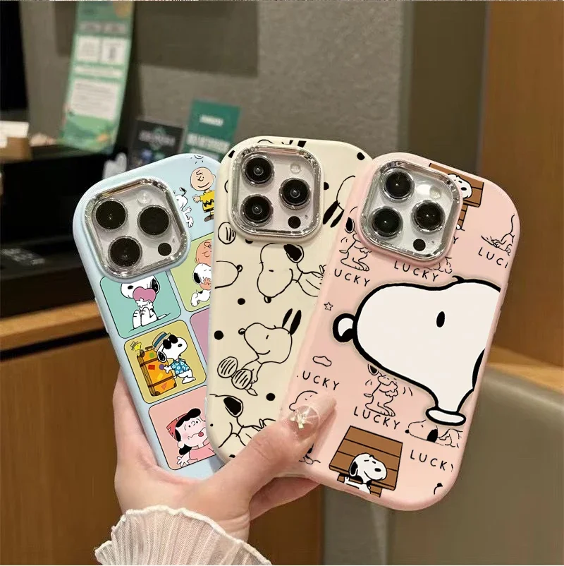 Snoopy Case For Realme C63 C61 C67 C51 C53 C55 C21Y C25Y C20 C35 C12 5 8 9 11 12 13 Pro Plus 5i 6i GT3 Cover Cute