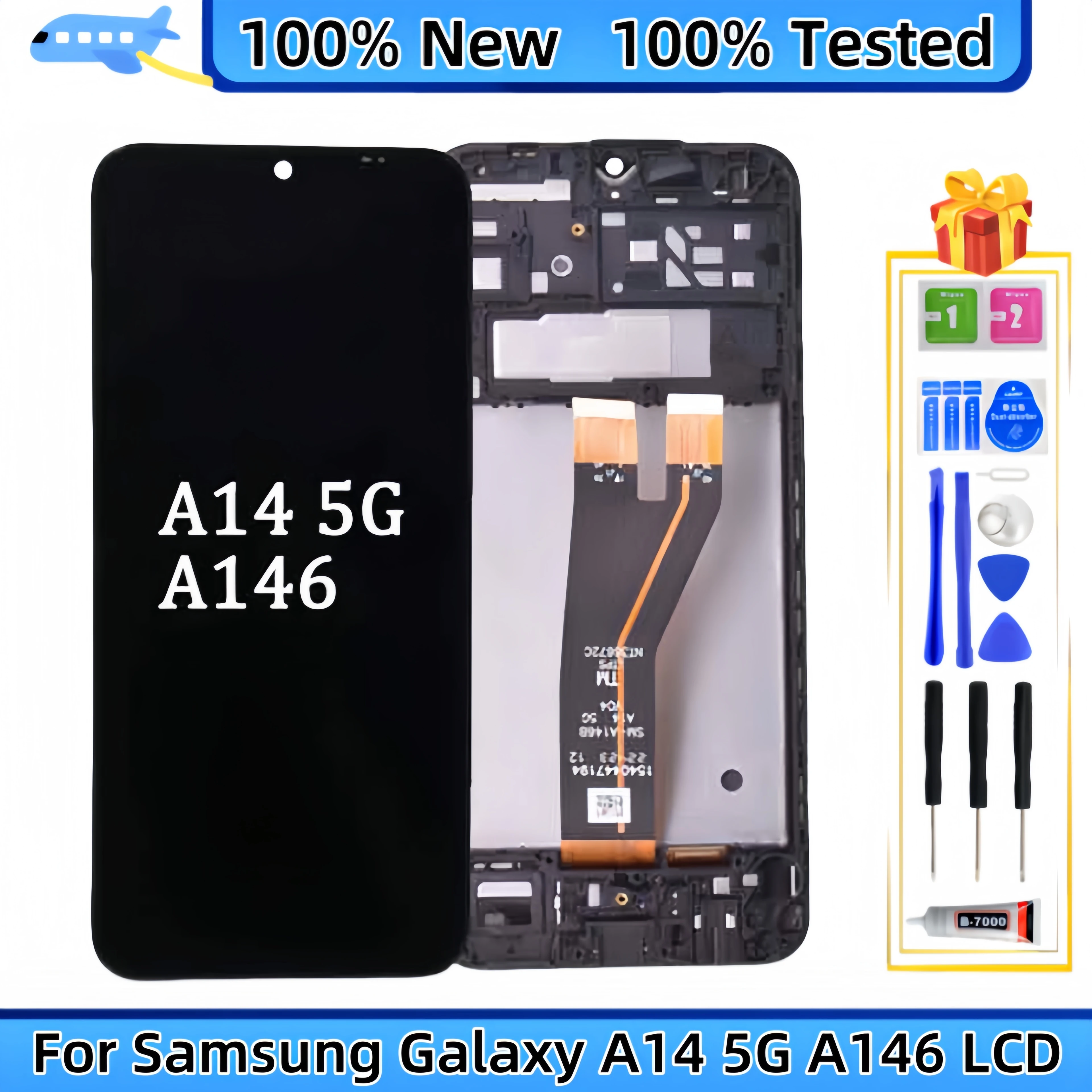 

LCD Display Touch Screen Digitizer Assembly Replacement, for Samsung Galaxy A14 5G, A146B, A146P, A146U, A146U1, A146W, A146VL