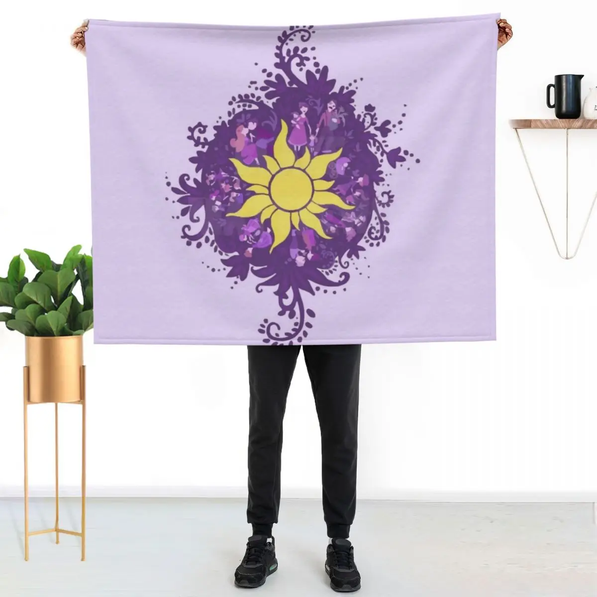 

Tangled - Sun - Kingdom Dance Throw Blanket Easy Care Comfortable Blanket for Couch