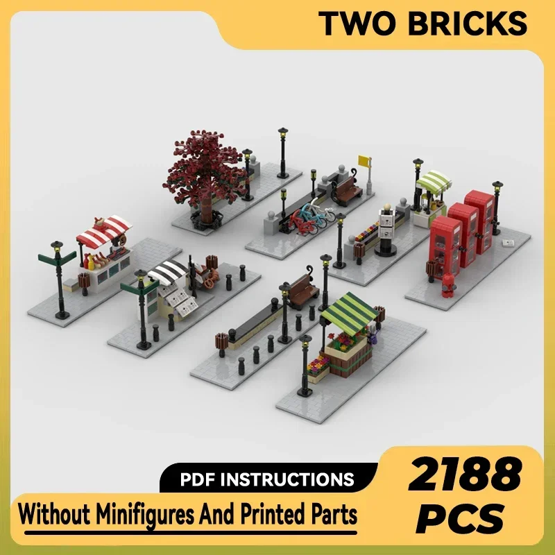 Street View Model Moc Building Bricks Various Corner scene Technology Modular Blocks Gifts Christmas Toys DIY Sets Assembly