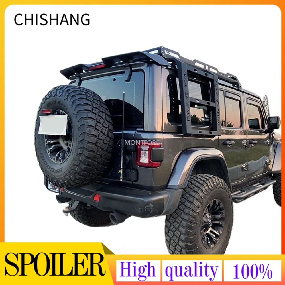 

ABS Plastic Gloss Black Color Rear Spoiler Wing For JL1195 TAIL for JL & J367 tail FOR JK for jeep for wrangler lantsun