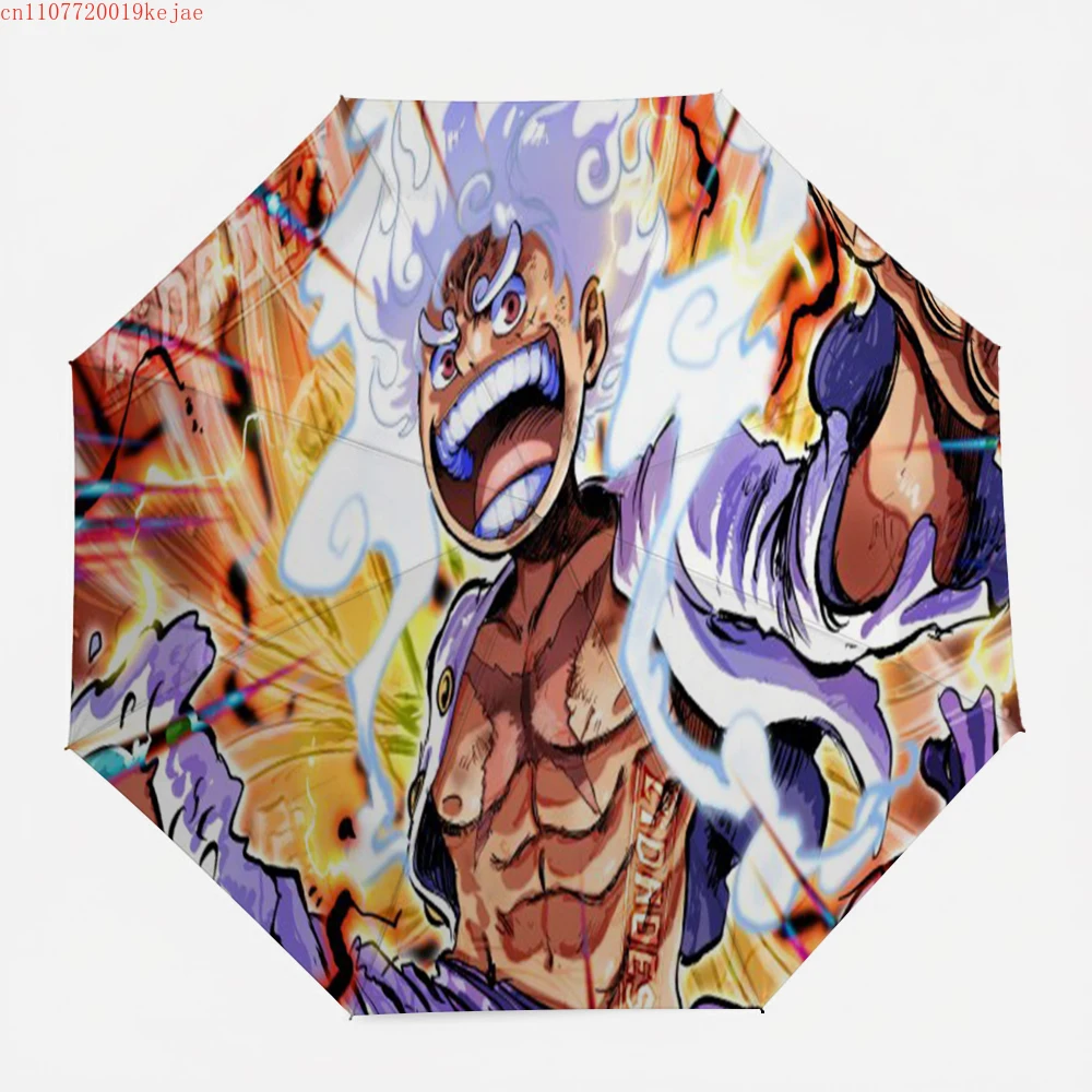 

ONE PIECE Monkey D. Luffy Gear 5 Nika Umbrella Overwhelming Burst Battle Design UV Resistant Portable Foldable Umbrella