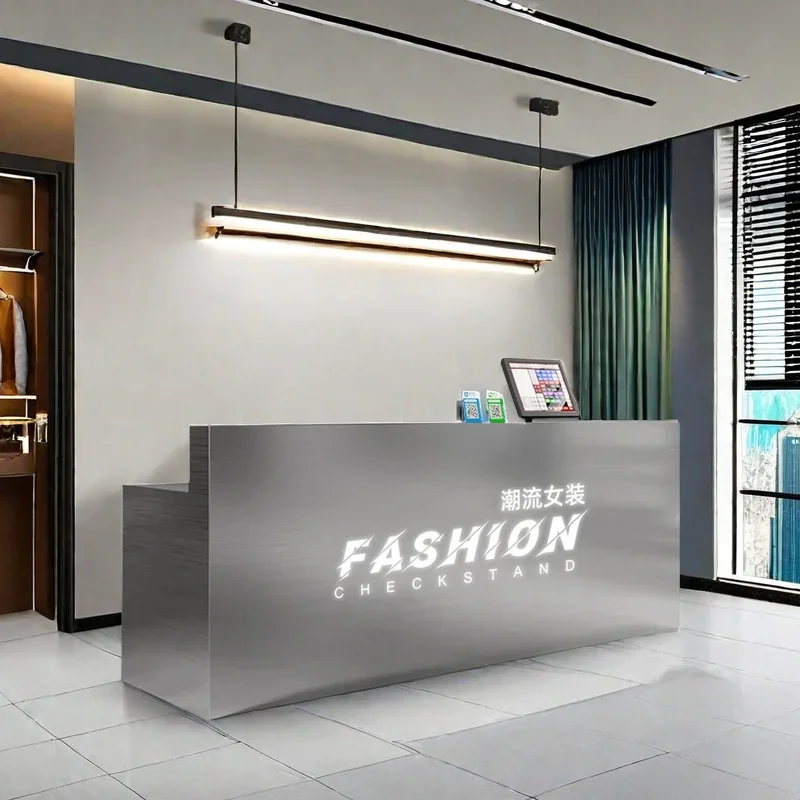 

Hairdresser Counter Beauty Salon Furniture Aesthetic Center Reception Luxurious Office Desk Entrance Tables Empfangstheke Help