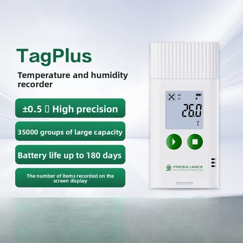 Il registratore di temperatura e umidità può esporre dati. Il registratore di temperatura per il trasporto della catena del freddo