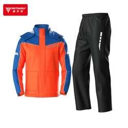 Rainsuit Motorcycle Split Waterproof Jacket and Pants Multicolor Reflective Portable Raincoat with Cap Hat Shoes Cover