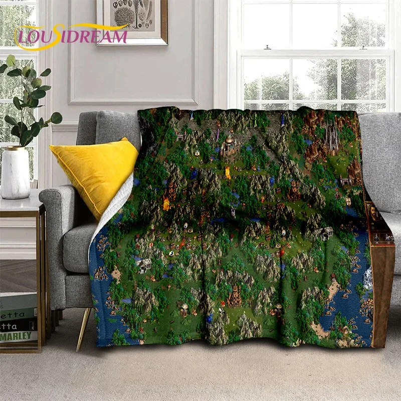 Heroes of Might and Magic Retro Game Soft Flannel Blanket for Beds Bedroom Sofa Picnic,Throw Blanket for Cover Outdoor Leisure