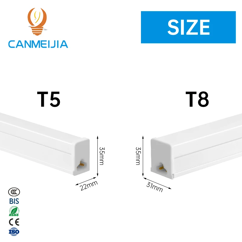 T5 LED Light Tube 0.3m 0.6m 0.9m 1m 1.2m LED Lamp Tube 220V Bright Fluorescent Tube  For Study Table Lamp Home Cabinet Lighting