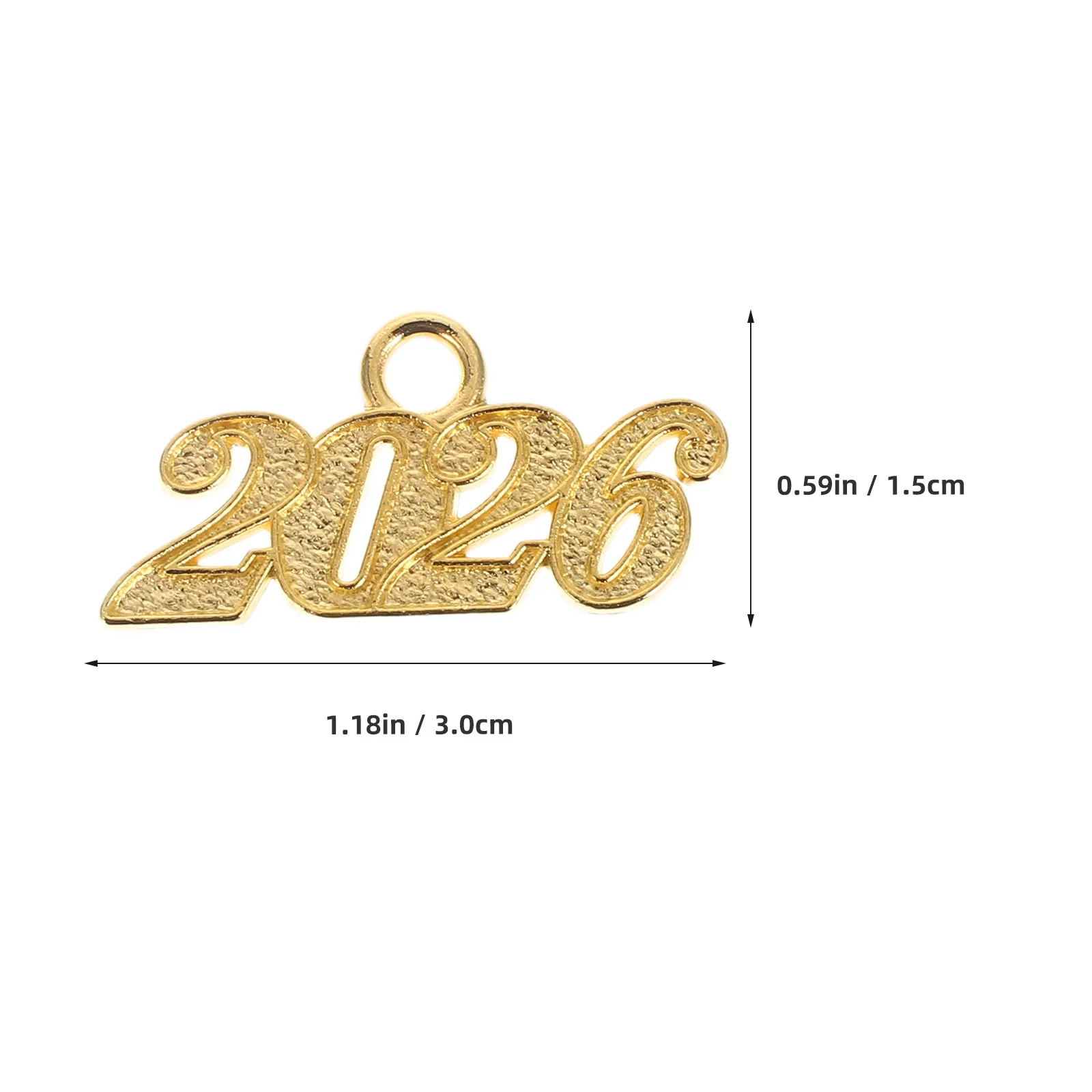 100Pcs Number Charms 2026 Graduation Cap Pendants Tassel Keychain Jewelry Craft Accessories for DIY Bracelets Necklaces