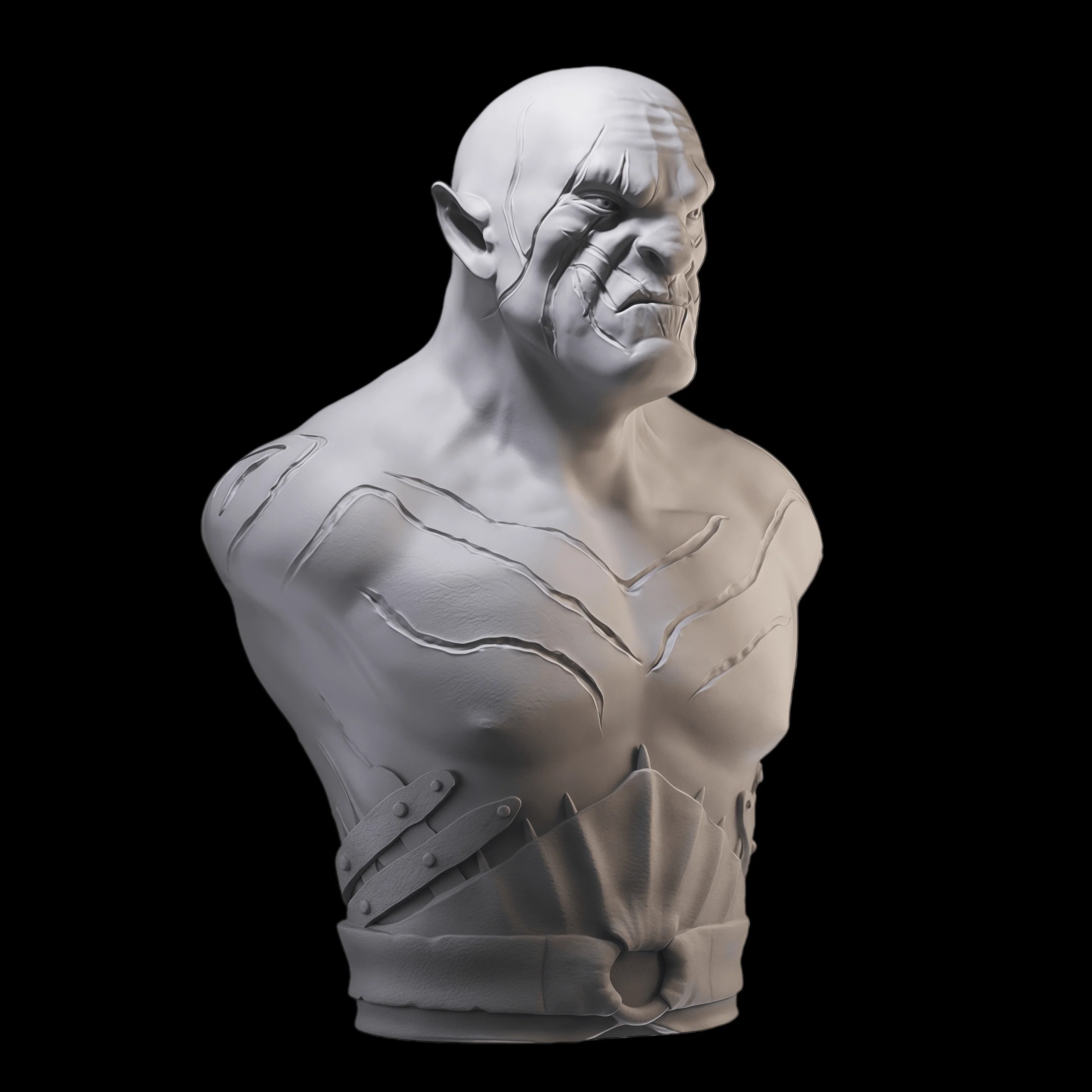 

1/16 Casting Resin Model Assembly and Construction, GK， Dark Wizard, Evil Orc, Unpainted Need To Be Assembled(70mm)
