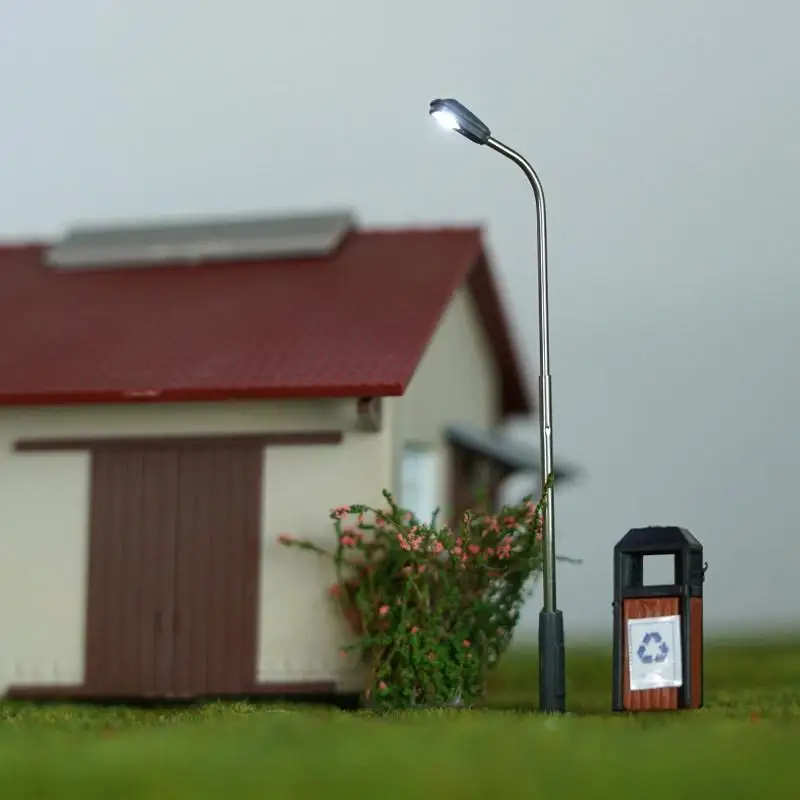 1 Pack Model Railway Single Head Street Light Warm White LEDs For 3V Supply For DIY Sand Table Diorama Road Scene Making