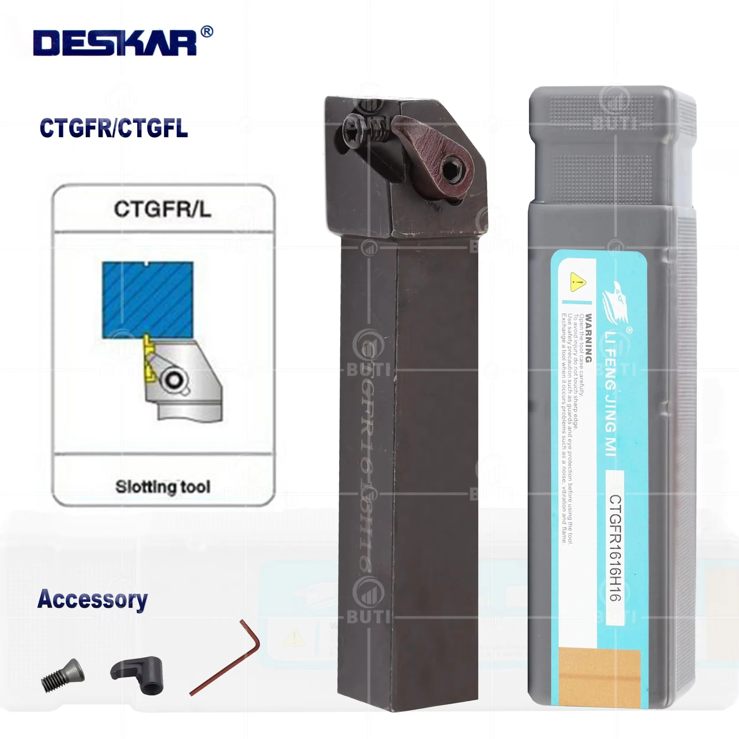 

DESKAR 100% Original CTGFR1616 CTGFR2020 CTGFR2525 CTGFR Turning Tools CTGFL CNC Lathe External Groove Tools Holder Slotting Bar