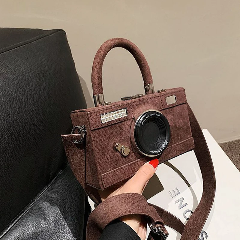 YoReAi New Woman Vintage Camera Messenger Bag PU Small Letter Lock Shoulder pouch Ladies Party Handbag Cute Storage Package