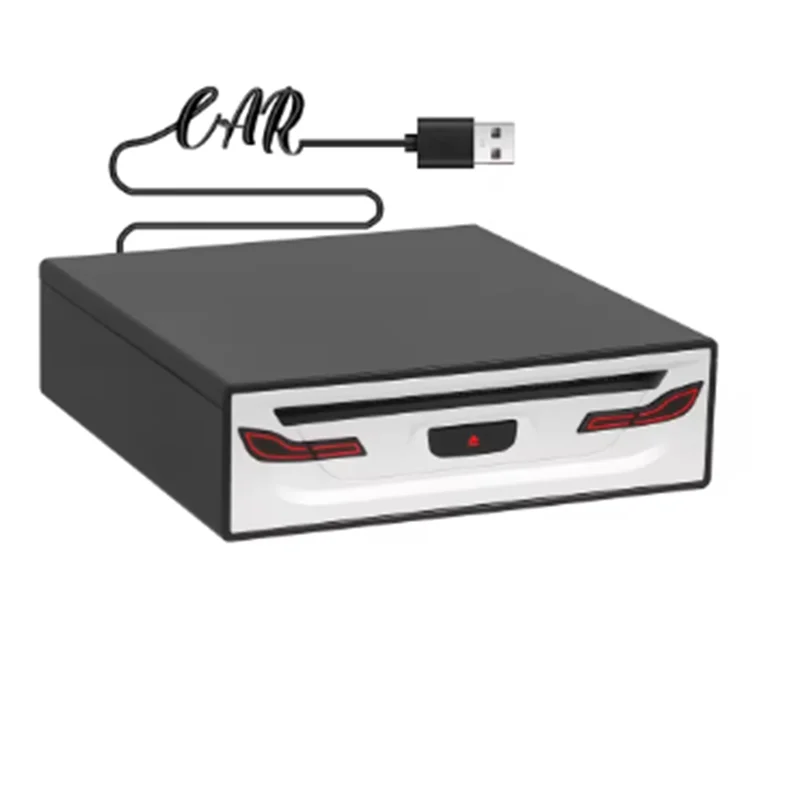 

-A15I Подключает в CD-плеер с кабелем Внешний USB-плеер CD для автомобиля Портативный для автомобиля без проигрывателя компакт-дисков Ноутбук ТВ Mac Компьютер