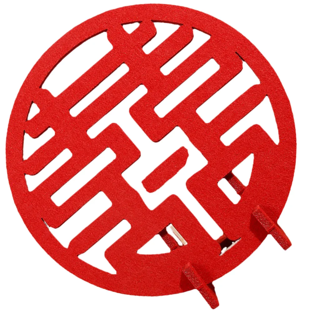 

Red Circle Happiness nament Chinese Wedding Decorations Room Tables Ceremony Party Supplies Sign DIY