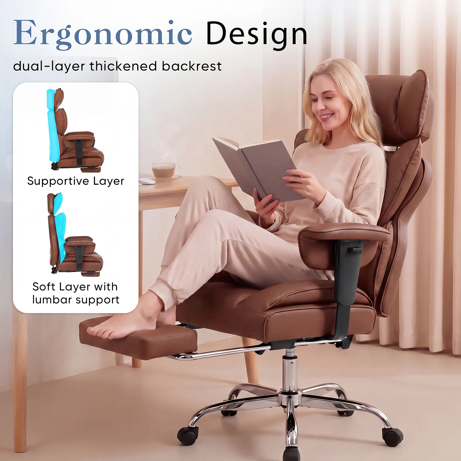 ergonomic office chair full view