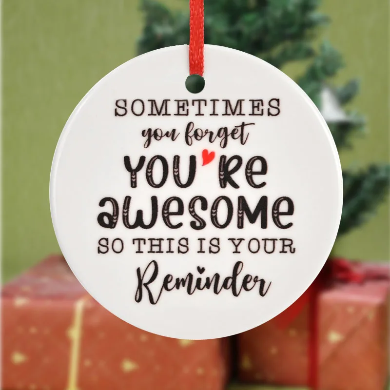 

Традиционное керамическое украшение 1. Вдохновляющий настенный кулон «Sometimes You Forget You're Great», автомобильные зеркала, рюкзак, брелок.