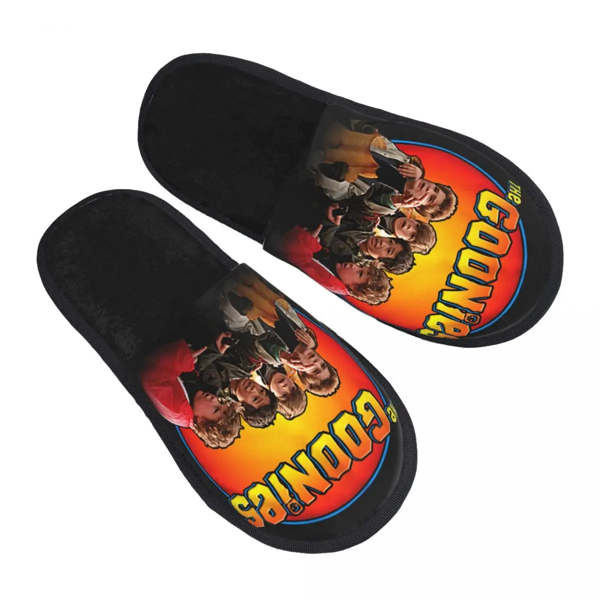 Custom Vintage The Goonies Movie Memory Foam Slippers  Soft Warm Never Say Die Sloth Chunk Fratelli Skull Pirate House Slippers