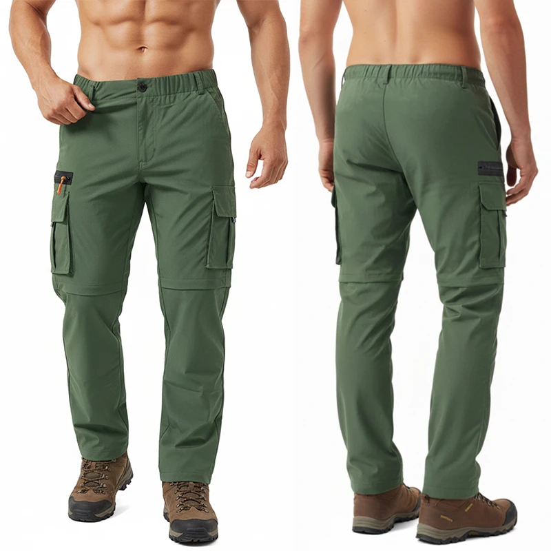 Mens Convertible Zip Off Cargo Pants Outdoor Lightweight Quick Dry Pants Spring… - Image 5