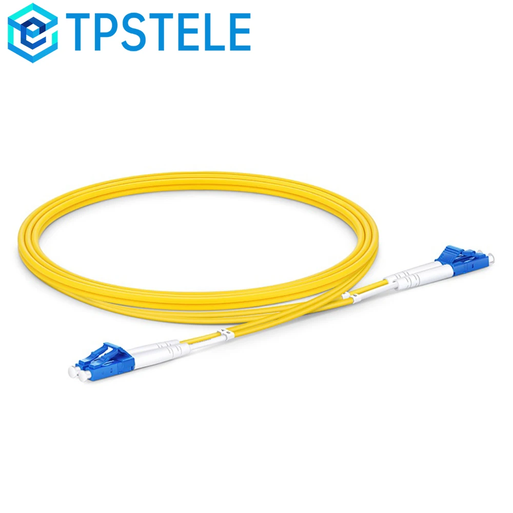 10 قطع كابل تصحيح الألياف، 1/2/3/5 م، 2 ألياف مزدوجة، LC/UPC إلى LC/UPC، وضع واحد OS2، أصفر عازل ضيق LSZH