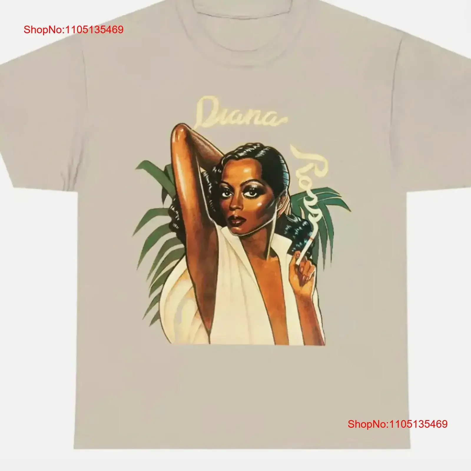 Rare Diana Ross Vintage T Shirt Sand Size S 4XL vintage Washed graphic Versatile Top For Everyday Wear homme Comfortable