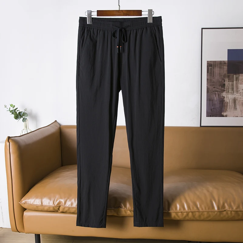 

Высококачественные мужские повседневные брюки прямого кроя с эластичной талией, универсальные летние новые длинные брюки, молодежная одежда Vitali Sle