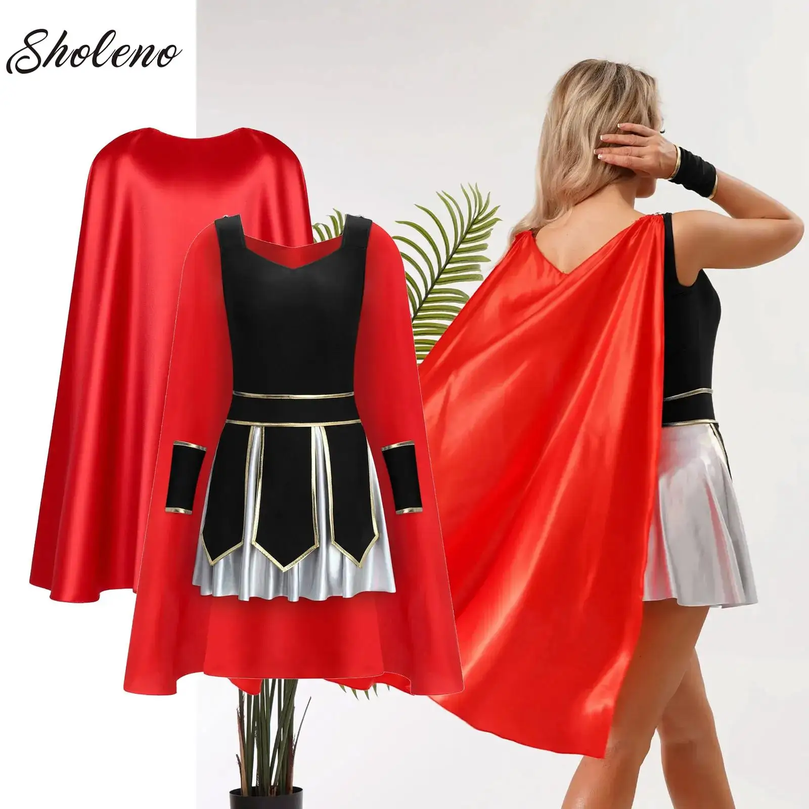 

Ball Costumes for Adults Women Roman Warriors Princess Costume Gladiators Spartan Warriors Party Carnival Mardi Gras Purim