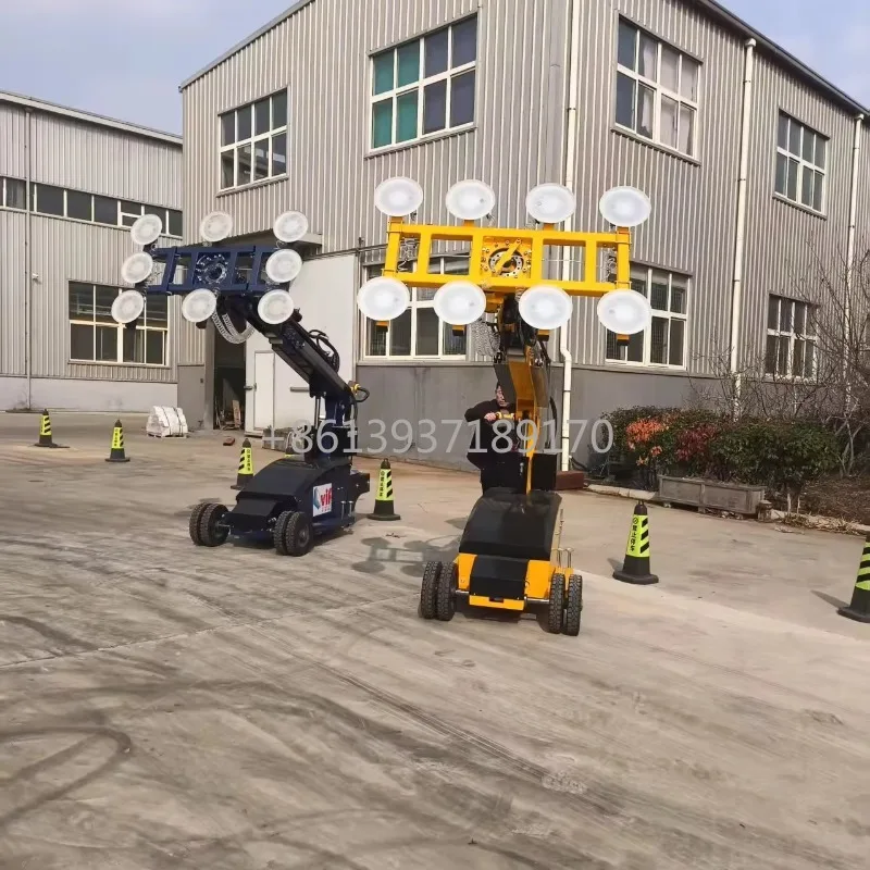 GLR400 GLR300 Movable Mobile Electric Glass Vacuum Lifter Crane Cart Hand-Pushed Flip Glass Suction Cup Articulated Robots