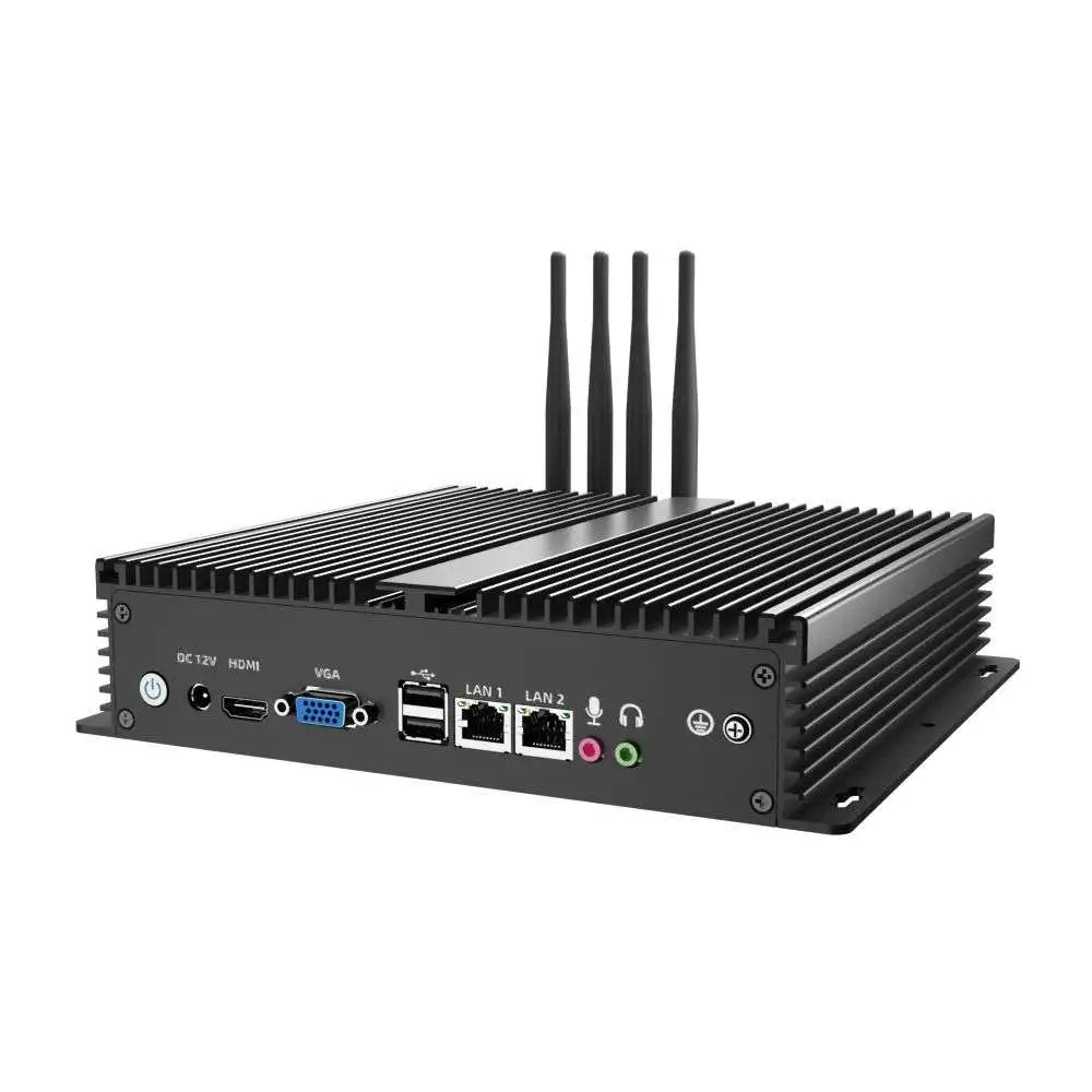 

12th Gen Core i3 i5 i7 X86 Win10 /11 Linux Embedded Computer Box 3*LAN 4COM DDR4 32GB Industrial Control Fanless Mini PC